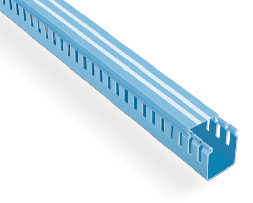 KABEL KANALI PLASTIK 40X40 DELIKLI MAVI RENGLI MUTLUSAN