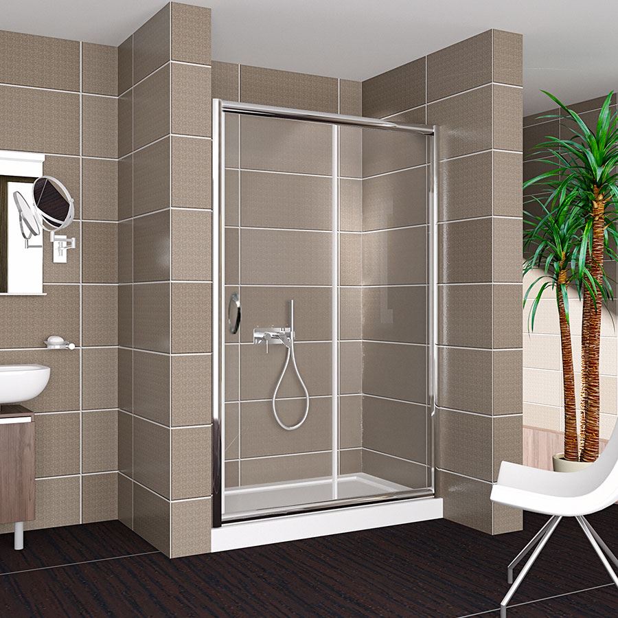 DKK114090 Durul 1 Sabit + 1 Kayar Şəffaf Arakəsmə 90sm