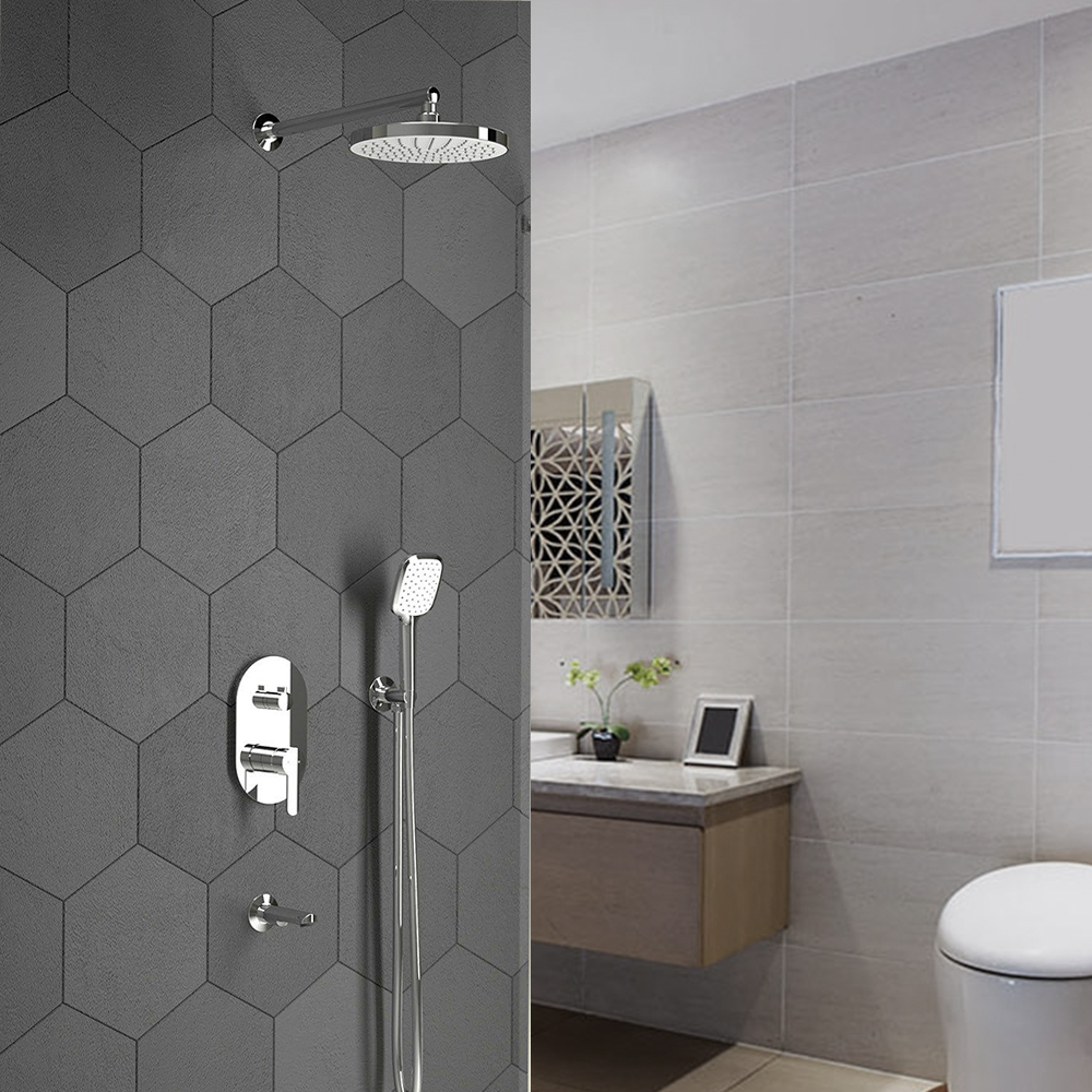 Teska Amos üfüqi Üç çıxışlı duş seti